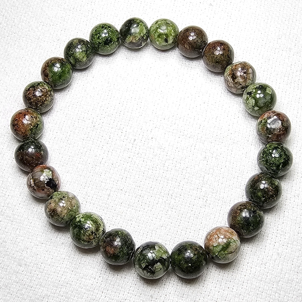 Green and Brown Jasper Beaded Bracelet
